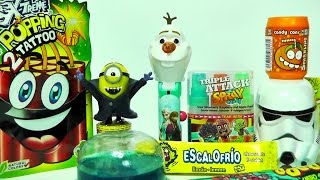 CHUCHES de MINIONS, FROZEN, STAR WARS ¡NERDS! Probando chuches!