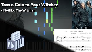 Toss a Coin to Your Witcher - Netflix: The Witcher [Piano Tutorial + Sheets/MIDI] // Pianobin