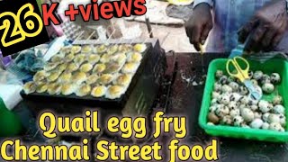 Street food #Chennai #Quail egg fry streetFood