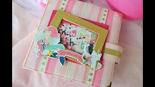 Pop up альбом Imagine that Girl/pop-up page/DIY pop up book/Tutorial pop up card/scrapbooking asmr