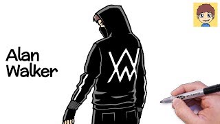 как нарисовать Alan Walker DJ легко - уроки рисования