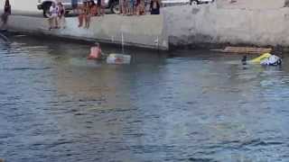 Lake Havasu Site 6 Truck sinks at loading dock Video #2