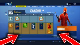 SAISON 9 AVOIR LE PASSE DE COMBAT SAISON 9 *GRATUITEMENT* SUR FORTNITE TOUS LES SKINS SAISON 9
