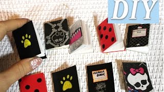 DIY как сделать БЛОКНОТ ДЛЯ КУКОЛ Монстер Хай и Барби в стиле Леди Баг и Кот Нуар How to make