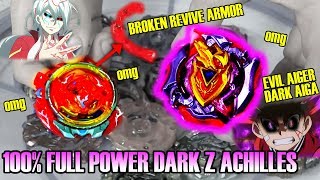 UPSET! REVIVE PHOENIX BROKE! 100% DARK FULL POWER Z-ACHILLES DESTROYS  Beyblade Burst Super Z超ゼツ