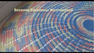 Салфетка крючком по кругу //Василиса