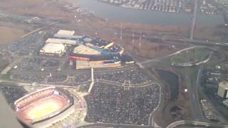 Boeing 767 Landing above MetLife Stadium