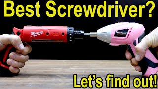 Best Screwdriver Brand? Let's find out! Milwaukee, Dewalt, Makita, Ryobi, Bosch, Pink Power, Metabo