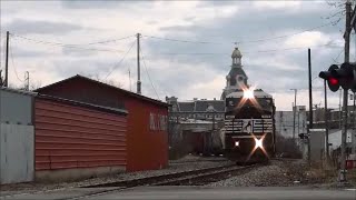 Norfolk Southern trackage rights trains on CF&E Railroad NS 19A Van Wert Nevada 931 Herzog ballast