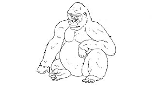 How to Draw a Gorilla / Как нарисовать гориллу