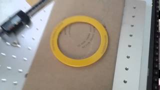20w fiber laesr marking machine on metal gaskets for Goodrich