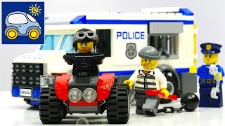 Илья и папа играют в полицейских с Лего машиной 60043