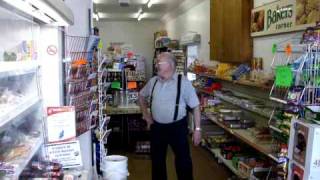 HEBBIE GRAY ENTERTAINS BILLY WYLIE IN HIS EMPORIUM AT HARRAY, ORKNEY
