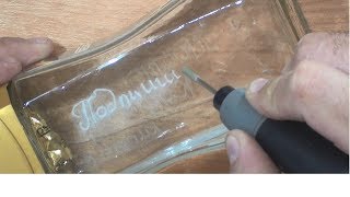 Гравировальная машинка HILDA 400w!Алмазные шарошки, тест на стекле!Покупка на AliExpress.