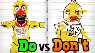 Drawing Fnaf Characters From Memory! 1 Minute Challenge Five Nights At Freddy's