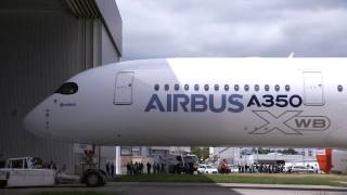 First Airbus A350 Out of Paint Hangar