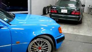 MERCEDES-BENZ W124 500E BLUE WITH BBS RIMS 19"