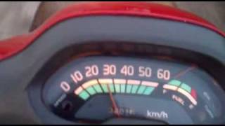 Honda Tact AF16 acceleration 0-45
