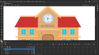 Cara menggambar kartun sebuah gedung sekolahan di Animate
