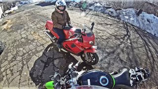 Мотобудни на Kawasaki ZX6R / Уходим от полиции!