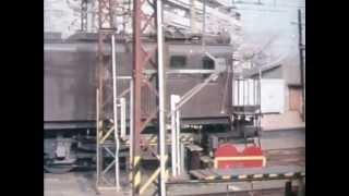 ED16、73系、103系、青梅線。ED16, 73 series and 103 series on Oume line, JNR.