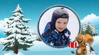 Зимняя фотосессия с веселыми белочками