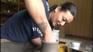 備前焼ろくろ　Japanese traditional ceramic art 備前焼　松岡誠悟　　Seigo Matuoka