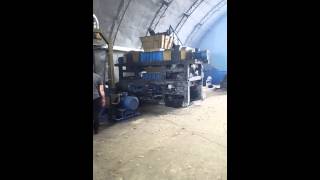 Работа линии по переработке шин РДК-650