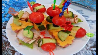 ПРАЗДНИЧНЫЕ  КАНАПЕ - ЯРКИЕ КРАСКИ