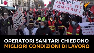 #Francia: gli operatori sanitari chiedono migliori condizioni di lavoro