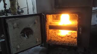 Пиролизный котел 120кВт для завода тортов Ирпень.В 3 раза дешевле газа.23 тонны горячей воды в сутки
