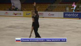 Елизавета Худайбердиева Никита Назаров КТ Mentor Cup 2017