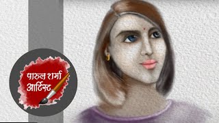 Girl Sketch With Photoshop, Speed Painting, Coloring in Photoshop, Photoshop Brush, Mouse, 2 Dec 201