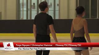 Paige Nguyen :  Christopher Hammer - Pre-Novice Pair Free Program - 2018 Secionals AB-NWT-NUN