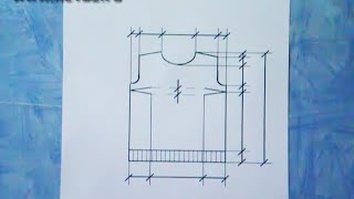 Построение выкройки переда пуловера.