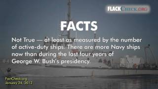 Debate Watch: Romney vs. Factcheckers on The Current Size of U.S. Navy
