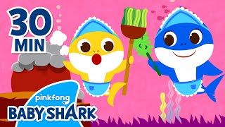 Time to Clean the Sea with Baby Shark! | Earth Day Songs | +Compilation 