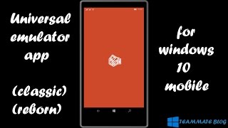 universal emulator | play all classic games | windows 10 mobile