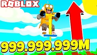 ПОБИЛ МИРОВОЙ РЕКОРД в 999.999.999 МЕТРОВ ПО ВЫСОТЕ ПРЫЖКА!? ПОГО СИМУЛЯТОР! ROBLOX