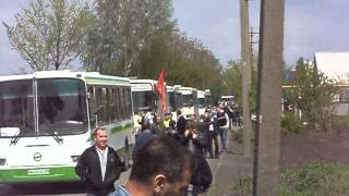 Переговоры с шахтерами Красноармейск,шахта Западная  1 05 2014