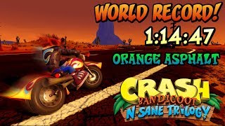 [World Record] Orange Asphalt (1:14:47) Platinum Relic - Crash Bandicoot N. Sane Trilogy [PS4]