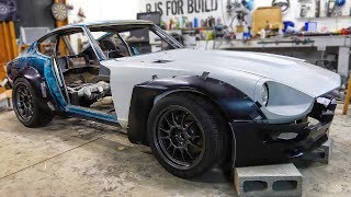 Test Fitting The Rocket Bunny Wide Body Kit On The 240Z