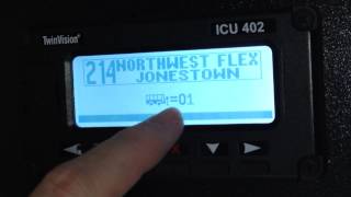 Mobilite Destination Sign - How to select destination listing.