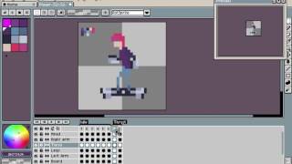 Pixel Art character creation + animation timelapse