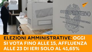 Elezioni amministrative: oggi si vota fino alle 15, affluenza alle 23 di ieri solo al 41,65%