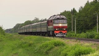 [БЧ] Тепловоз ТЭП70-0375 на о.п. Дудичи / [BCh] TEP70-0375 at Dudichi stop