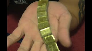 Чётки перекидные из стекла и фольги