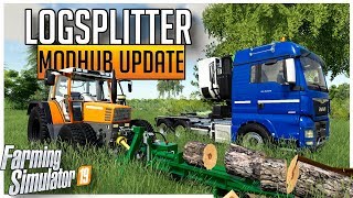 LOGSPLITTER AND NEW HOLLAND MINI BALER MOD | MODHUB UPDATE | FARMING SIMULATOR 19