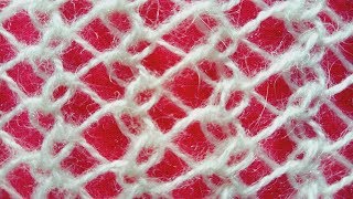 Ажурный двусторонний узор спицами. №9 Openwork double-sided pattern spokes.