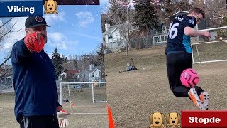 IRL Football Skill Challenges vs Viking! GoPro Cam, Chip Shots, and More Soccer Challenges!
